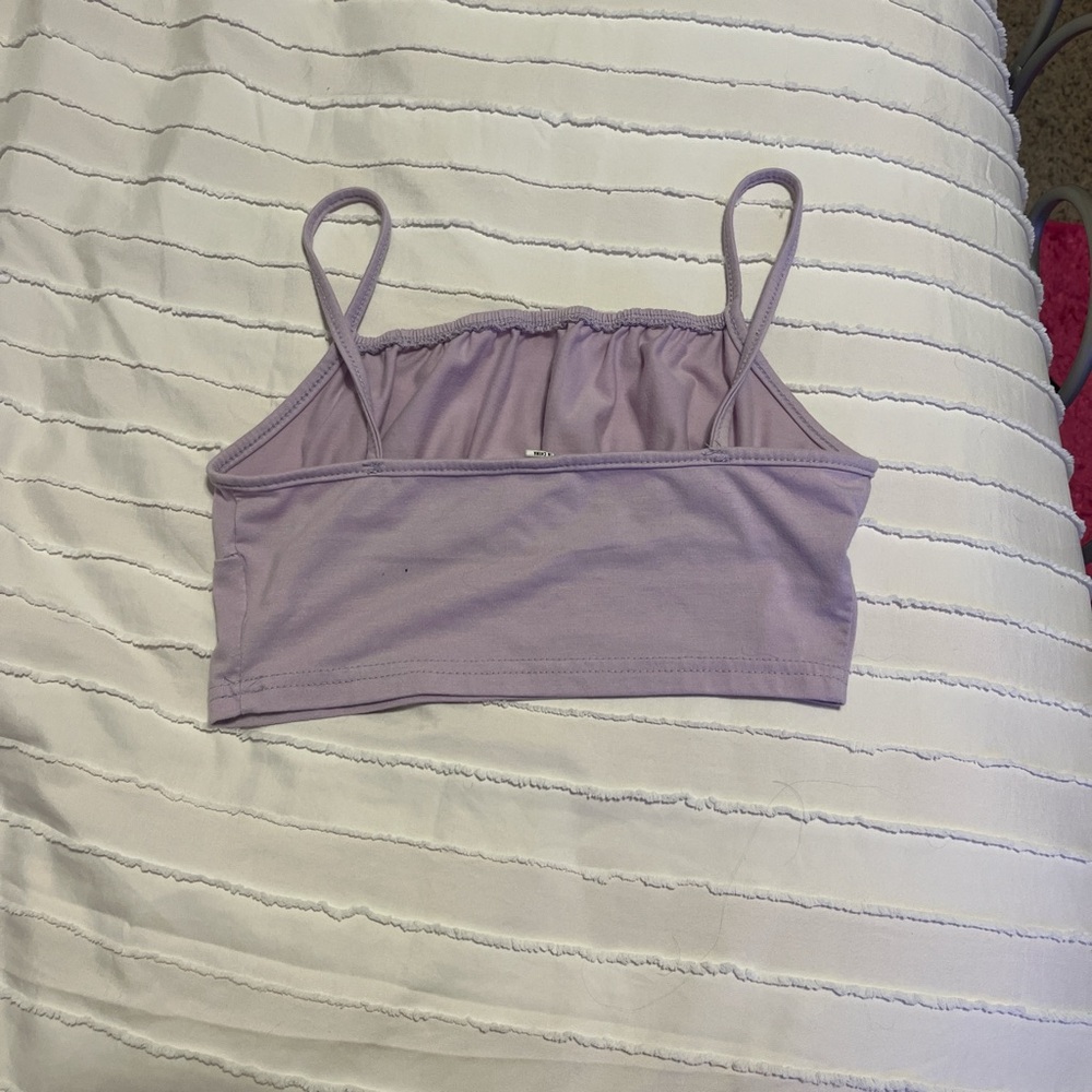 Purple cropped tank top #croptop